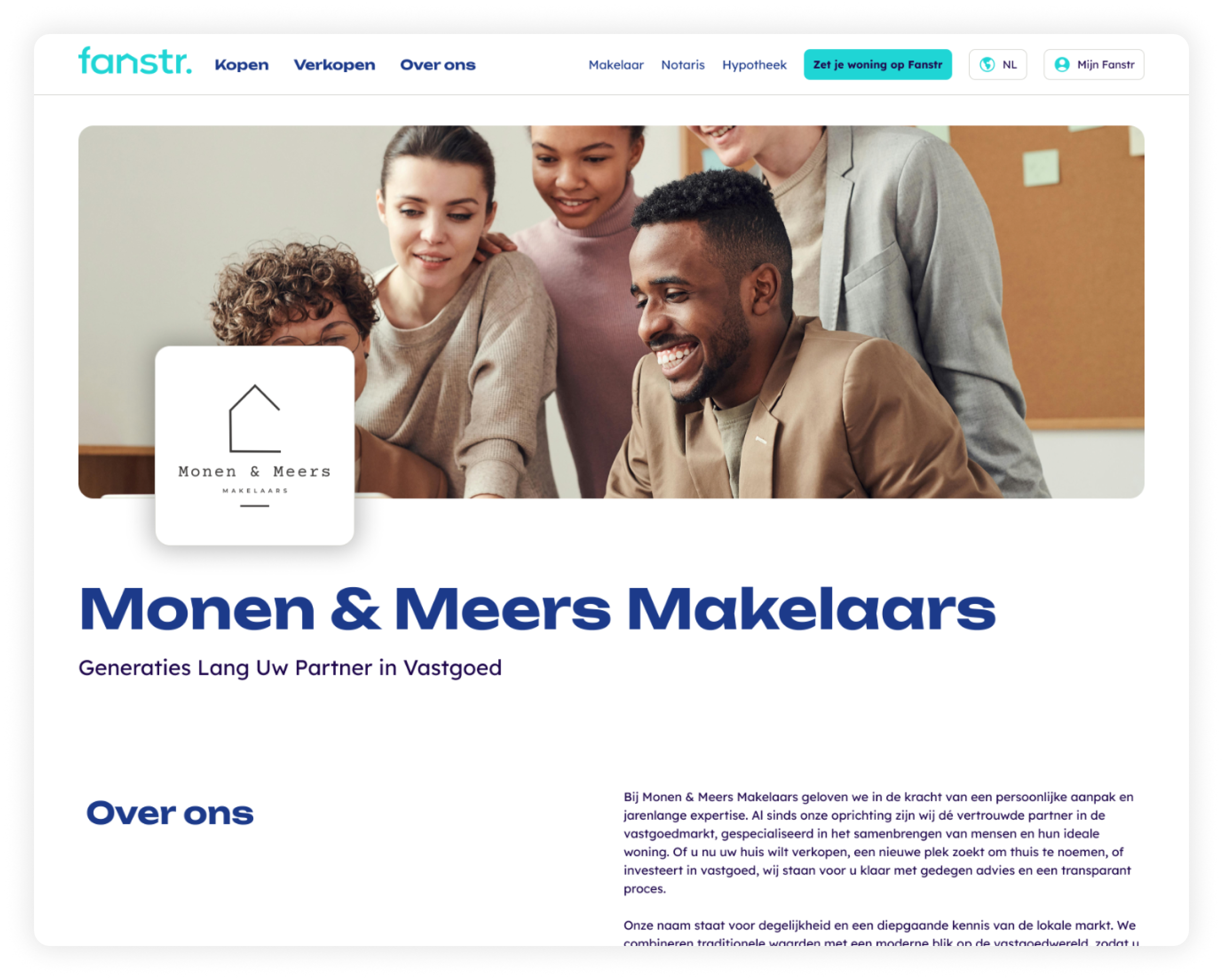 Kantoorprofiel van Monen & Meers Makelaars